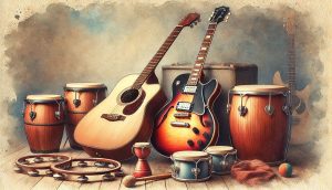 acoustic instruments and electric guitars like Bon Jovi used