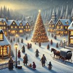 Christmas village - ai generated