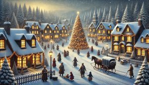 Christmas village - ai generated
