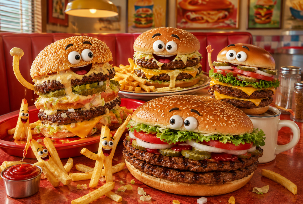 double cheeseburgers