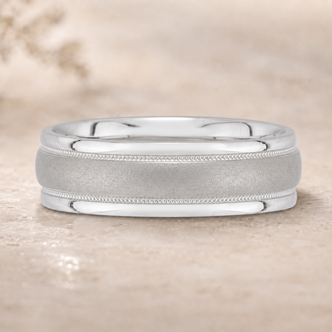 classic retro looking men's wedding band
